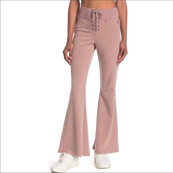 Free People Pants - Free People Downhill Flared Sweatpants Mauve NWT